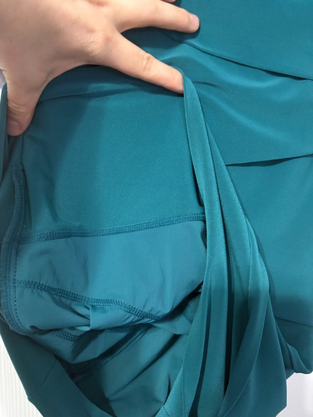 White House Black Market Teal Shapewear Dress - Picture 5 of 5